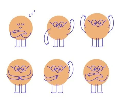 ilustraciones de personajes para app proyecto del master en experiencia de usuario en diseno de producto digital esdi ntt data