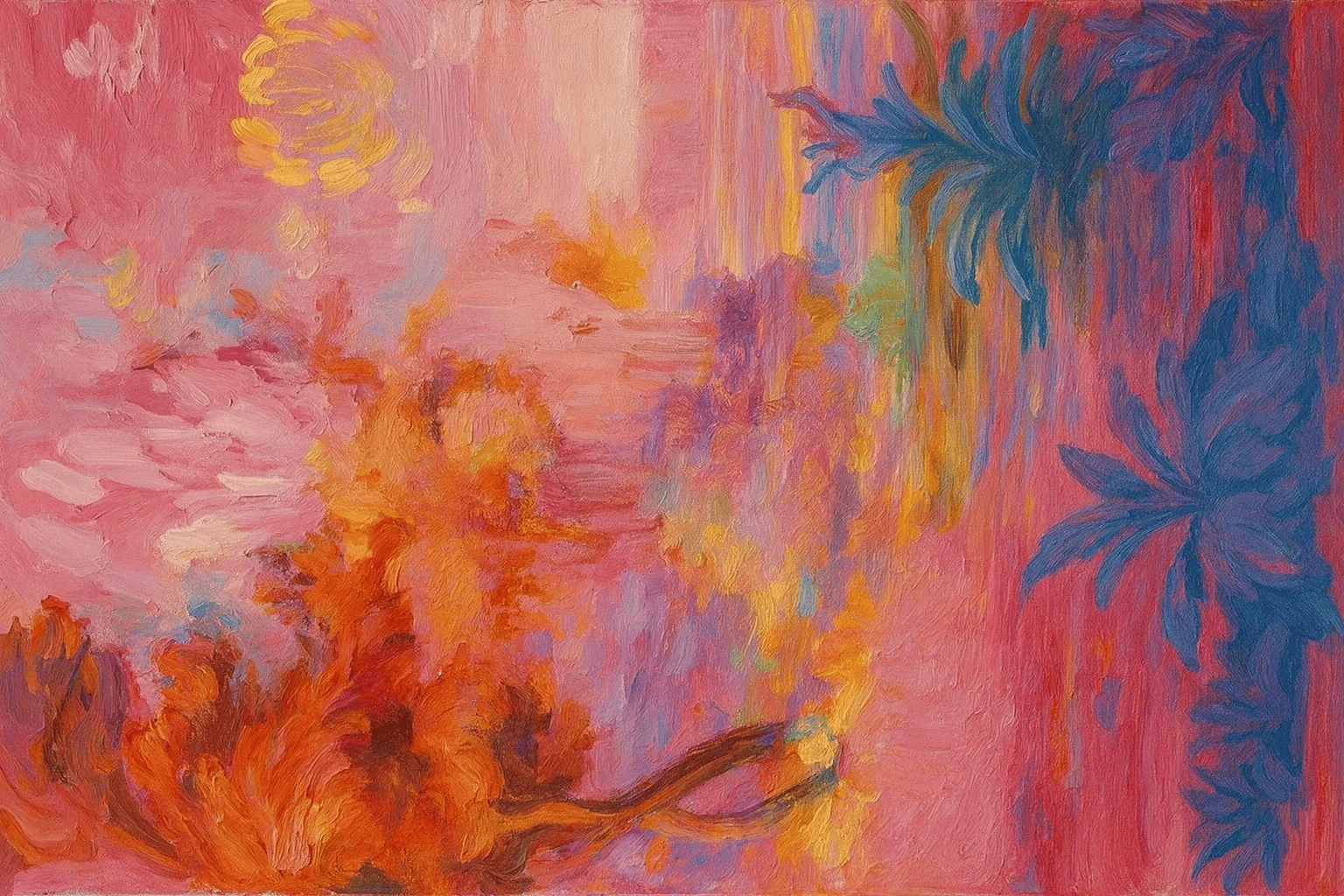 pintura abstracta generada con inteligencia artificial en el máster en diseño y creación de contenidos con ia de esdi