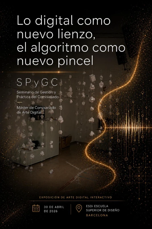 Exposición de arte digital interactivo en ESDI sobre el algoritmo como nuevo pincel